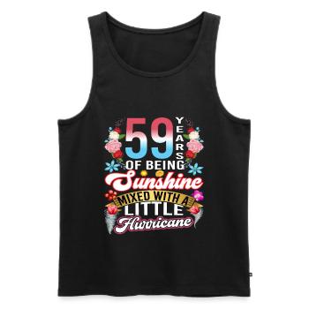 59 years of sunshine mixed with a small - Men's Premium Organic Tank Top - black - Front - Michal (187cm)
