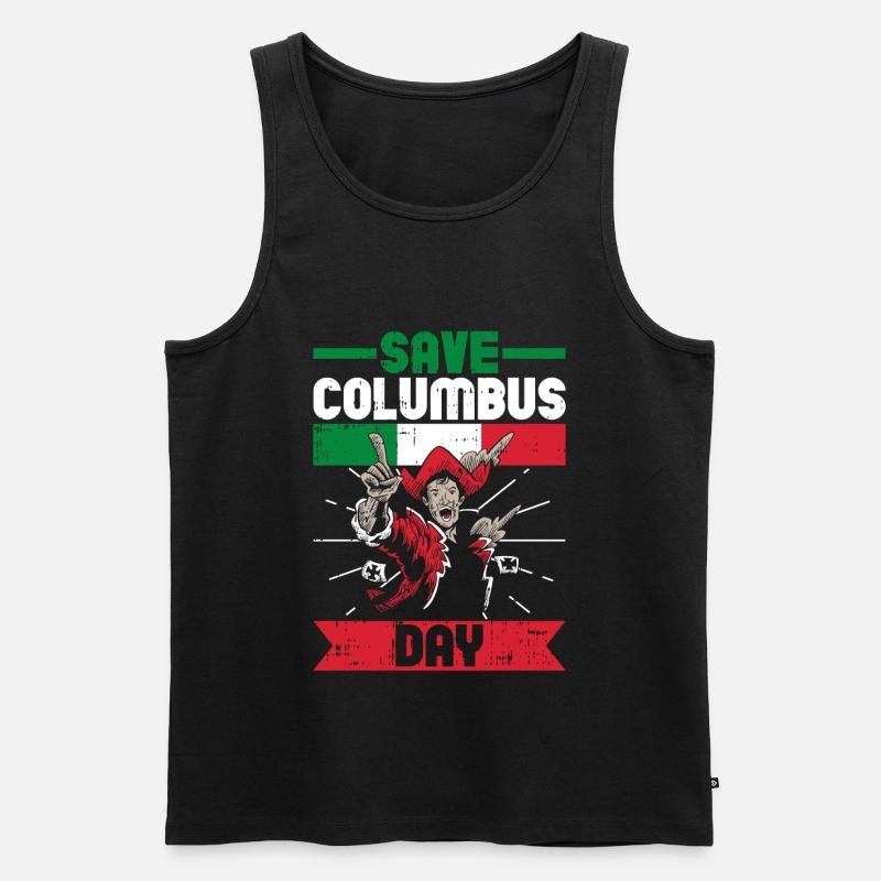 Christopher Columbus - Männer Premium Bio Tank Top - Schwarz