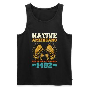 Christopher Columbus - Männer Premium Bio Tank Top - Schwarz - Vorne - Michal (187cm)