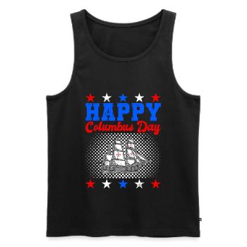 Christopher Columbus - Männer Premium Bio Tank Top - Schwarz - Vorne - Michal (187cm)