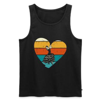 Flamenco - Männer Premium Bio Tank Top - Schwarz - Vorne - Michal (187cm)