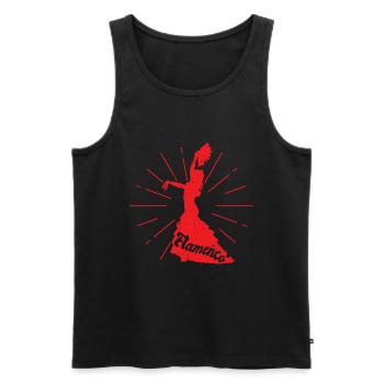 Flamenco - Männer Premium Bio Tank Top - Schwarz - Vorne - Michal (187cm)