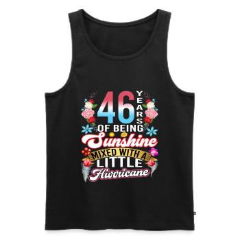 46 years of sunshine mixed with a small - Men's Premium Organic Tank Top - black - Front - Michal (187cm)