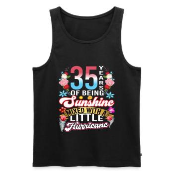 35 years of sunshine mixed with a small - Men's Premium Organic Tank Top - black - Front - Michal (187cm)