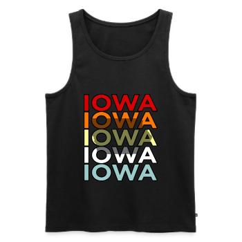 Iowa Resident Gift - Men's Premium Organic Tank Top - black - Front - AI Model Male 178 light (178cm)