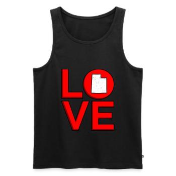 Liebe Utah Geschenk - Männer Premium Bio Tank Top - Schwarz - Vorne - Michal (187cm)