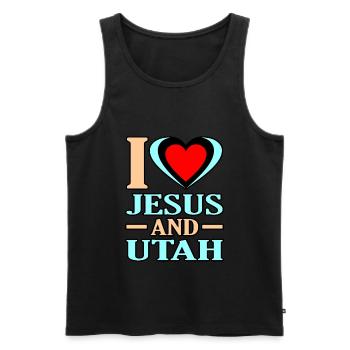 Liebe Jesus Und Utah Geschenk - Männer Premium Bio Tank Top - Schwarz - Vorne - Michal (187cm)