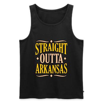 Directly From Arkansas Gift - Men's Premium Organic Tank Top - black - Front - AI Model Male 178 light (178cm)