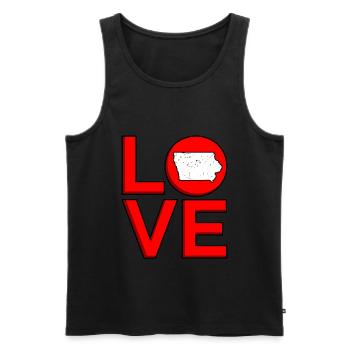 Dear Iowa gift - Men's Premium Organic Tank Top - black - Front - AI Model Male 178 light (178cm)
