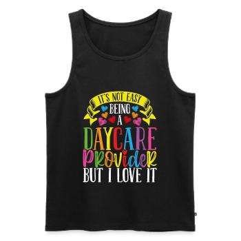 Daycare Provider Appreciation Childcare Teacher - Männer Premium Bio Tank Top - Schwarz - Vorne - Michal (187cm)
