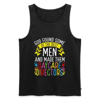 Directeurs de garderies Hommes Drôle Fournisseur de services de garde d’enfants - Débardeur bio Premium Homme - noir - Devant - Michal (187cm)