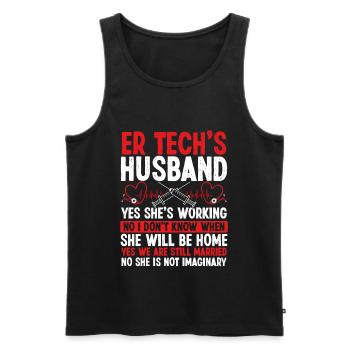 Emergency Room Nurse ER Nurse Marriage ER Tech - Men's Premium Organic Tank Top - black - Front - Michal (187cm)