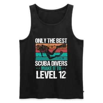 12 Scuba Diving Level 12 Year Diver Snorkeling - Men's Premium Organic Tank Top - black - Front - Michal (187cm)