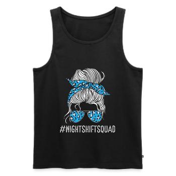 Night Shift Squad Paramedic Funny Night Shift EMT - Men's Premium Organic Tank Top - black - Front - Michal (187cm)