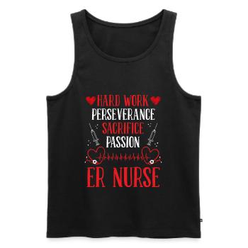 Emergency Medical Nurse Hard Work Perseverance ER - Männer Premium Bio Tank Top - Schwarz - Vorne - Michal (187cm)