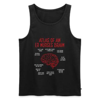 Emergency Medical Nurse ER Nurses Brain ER Tech - Men's Premium Organic Tank Top - black - Front - Michal (187cm)
