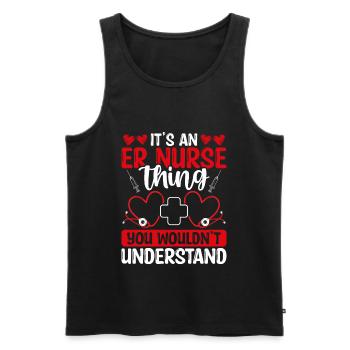 ER Nurse wouldn understand Emergency Medical Nurse - Men's Premium Organic Tank Top - black - Front - Michal (187cm)
