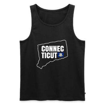 Connecticut home proud gift - Men's Premium Organic Tank Top - black - Front - AI Model Male 178 light (178cm)