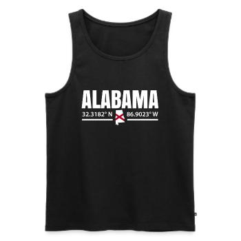 Alabama proud gift - Men's Premium Organic Tank Top - black - Front - AI Model Male 178 light (178cm)