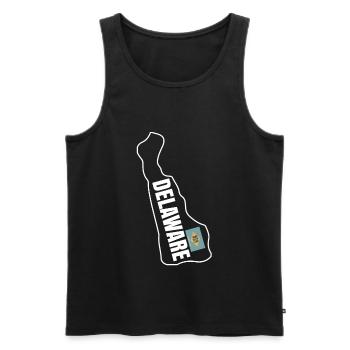 Delaware Home State Geschenk - Männer Premium Bio Tank Top - Schwarz - Vorne - AI Model Male 178 light (178cm)