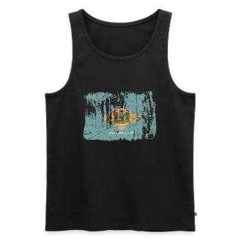 Delaware Home Pride Geschenk - Männer Premium Bio Tank Top - Schwarz - Vorne - AI Model Male 178 light (178cm)