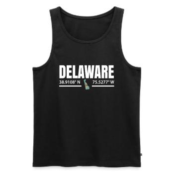 Stolzes Delaware geschenk - Männer Premium Bio Tank Top - Schwarz - Vorne - AI Model Male 178 light (178cm)