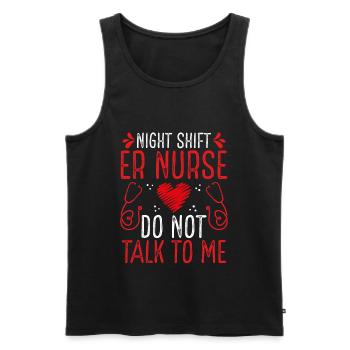 Night Shift ER Nurse Emergency Medical Nurse - Men's Premium Organic Tank Top - black - Front - Michal (187cm)