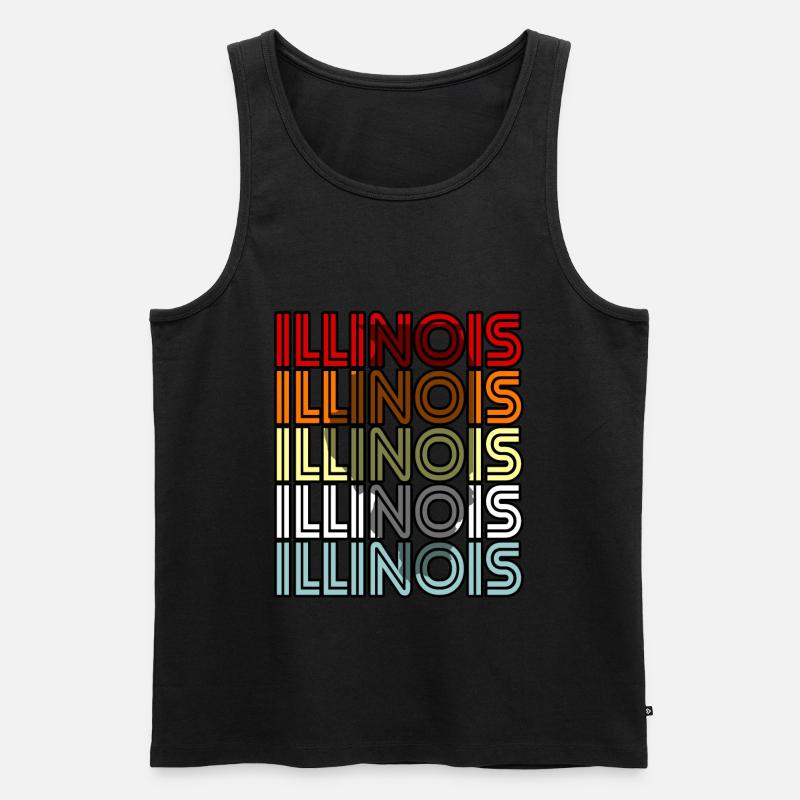 Illinois bewohner geschenk - Männer Premium Bio Tank Top - Schwarz