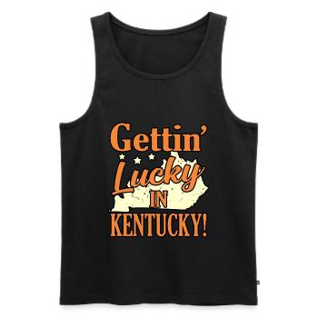 Glück In Kentucky geschenk - Männer Premium Bio Tank Top - Schwarz - Vorne - AI Model Male 178 light (178cm)