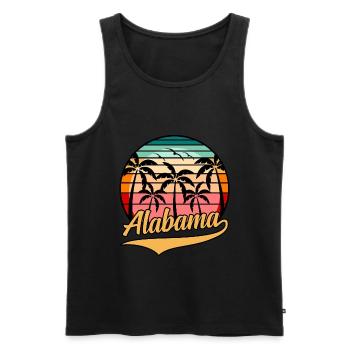 Alabama reisen geschenk - Männer Premium Bio Tank Top - Schwarz - Vorne - AI Model Male 178 light (178cm)