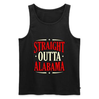Traveller Alabama gift - Men's Premium Organic Tank Top - black - Front - AI Model Male 178 light (178cm)