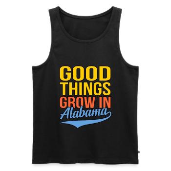 Grow In Alabama Gift - Men's Premium Organic Tank Top - black - Front - AI Model Male 178 light (178cm)