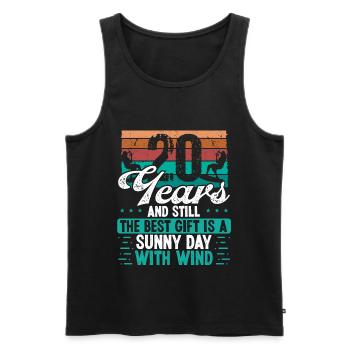 20 Year Old Kitesurfer Kiteboarding 20 Birthday - Männer Premium Bio Tank Top - Schwarz - Vorne - Michal (187cm)