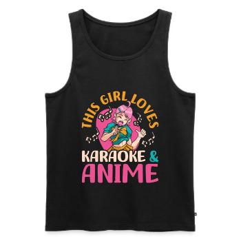 Dieses Mädchen Liebt Karaoke | Anime-liebhaber | - Männer Premium Bio Tank Top - Schwarz - Vorne - Michal (187cm)