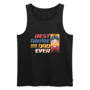 Meilleur anime papa de tous les | Anime Lover | | de chemise Otaku - Débardeur bio Premium Homme - noir - Devant - Michal (187cm)