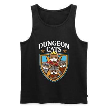 Dungeon Cats | Anime Lover | | de chemise Otaku Manga - Débardeur bio Premium Homme - noir - Devant - Michal (187cm)
