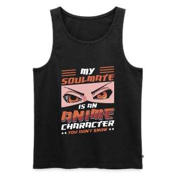 My Soulmate Is An Anime Character | - Men's Premium Organic Tank Top - black - Front - Michal (187cm)