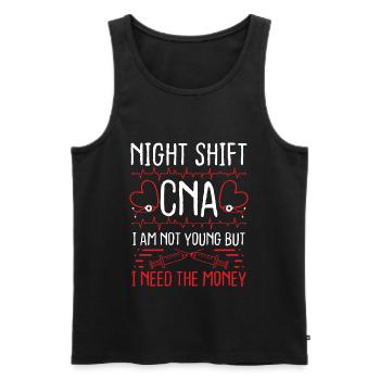 Nursing Assistant Night Shift CNA money Nurses - Men's Premium Organic Tank Top - black - Front - Michal (187cm)