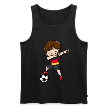 Dabbing Young Football Players German Flag - Men's Premium Organic Tank Top - black - Front - Michal (187cm)