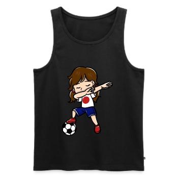 Dabbing Girls Soccer Player Drapeau japonais - Débardeur bio Premium Homme - noir - Devant - Michal (187cm)