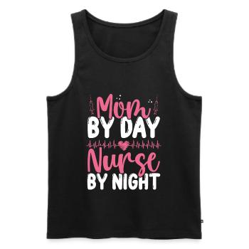 INFIRMIÈRE de l’AIIC Maman infirmière de nuit Infirmière Maman - Débardeur bio Premium Homme - noir - Devant - Michal (187cm)