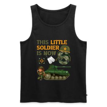 This little soldier is now 6 Army Tank 6. - Men's Premium Organic Tank Top - black - Front - Michal (187cm)