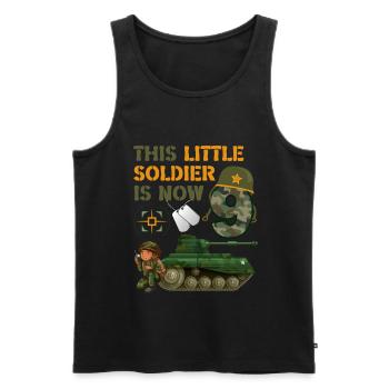 This little soldier is now 9 Army Tank 9. - Men's Premium Organic Tank Top - black - Front - Michal (187cm)