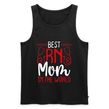 Nurse Best RN Work Mom CNA Mothers Day Nursing - Men's Premium Organic Tank Top - black - Front - Michal (187cm)
