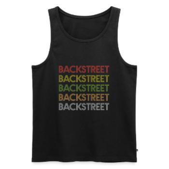 Backstreet - Débardeur bio Premium Homme - noir - Devant - AI Model Male 178 light (178cm)