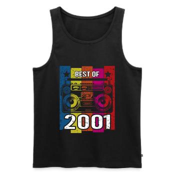Best Of 2001 Stereo Radio Kassettenspieler - Männer Premium Bio Tank Top - Schwarz - Vorne - Michal (187cm)