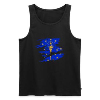 Indiana stolz geschenk - Männer Premium Bio Tank Top - Schwarz - Vorne - AI Model Male 178 light (178cm)