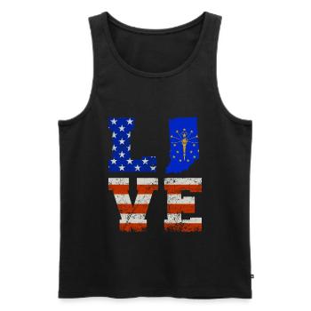 Liebe Indiana Geschenk - Männer Premium Bio Tank Top - Schwarz - Vorne - AI Model Male 178 light (178cm)