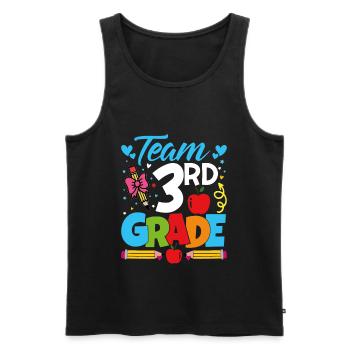 Team 3rd Year - Men's Premium Organic Tank Top - black - Front - AI Model Male 178 light (178cm)