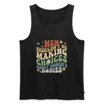 Feministischer Feminismus Woman Equality Geschenkidee - Männer Premium Bio Tank Top - Schwarz - Vorne - AI Model Male 178 light (178cm)